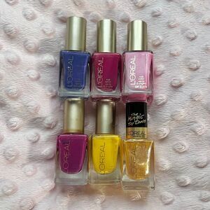 Loreal Nail polish Bundle 6 Bottles